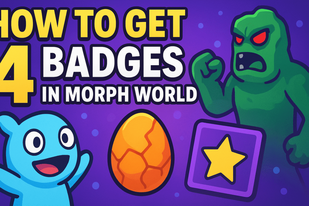 How to get 4 Badges in Morph World?