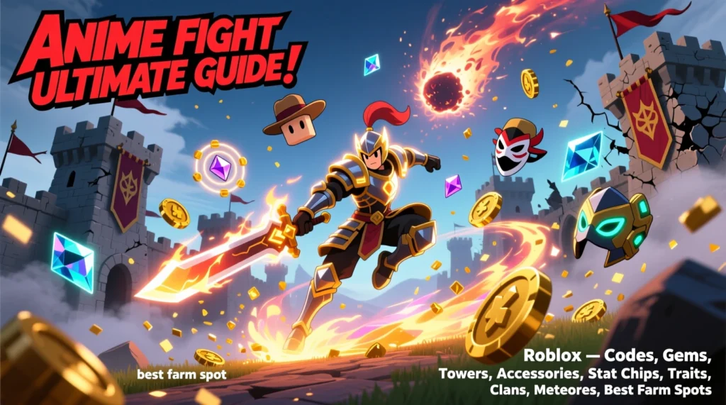Anime Fight ULTIMATE GUIDE Roblox: Codes, Gems, Towers, Traits and More
