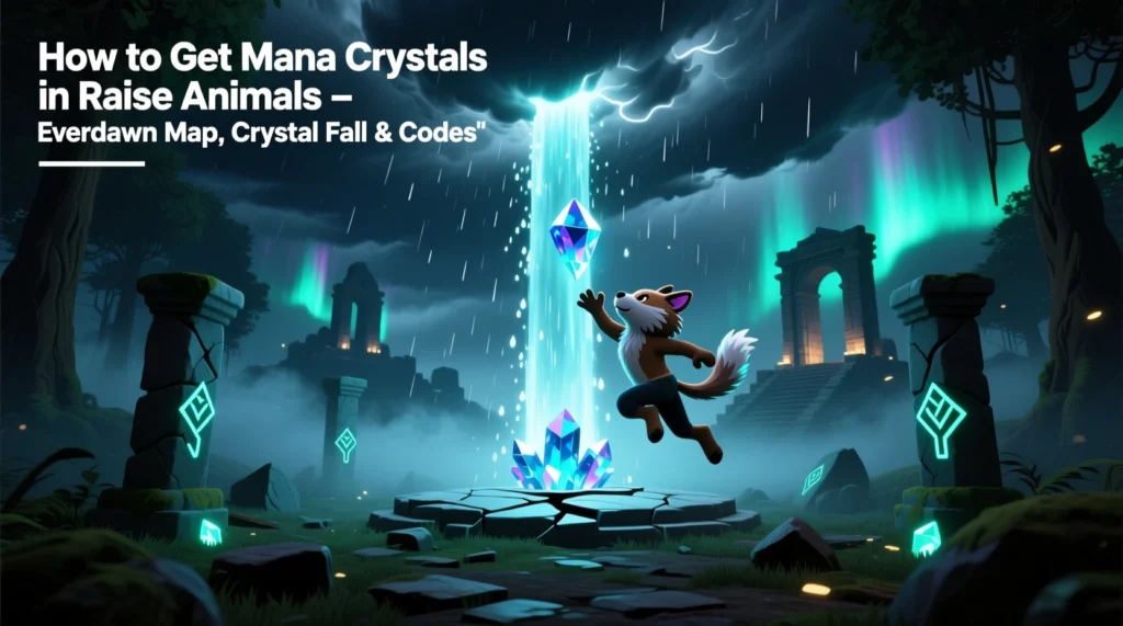 How to Get Mana Crystals in Raise Animals Roblox – Everdawn Map, Crystal Fall & Codes