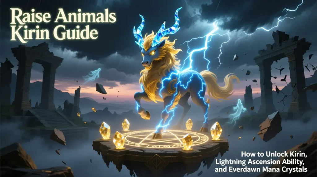 Raise Animals Kirin Guide: How to Unlock Kirin, Lightning Ascension Ability, and Everdawn Mana Crystals