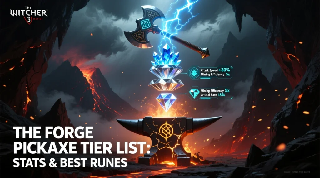 The Forge Pickaxe Tier List, Stats, & Best Runes: Arcane, Stonewake, Platinum/Diamond & More