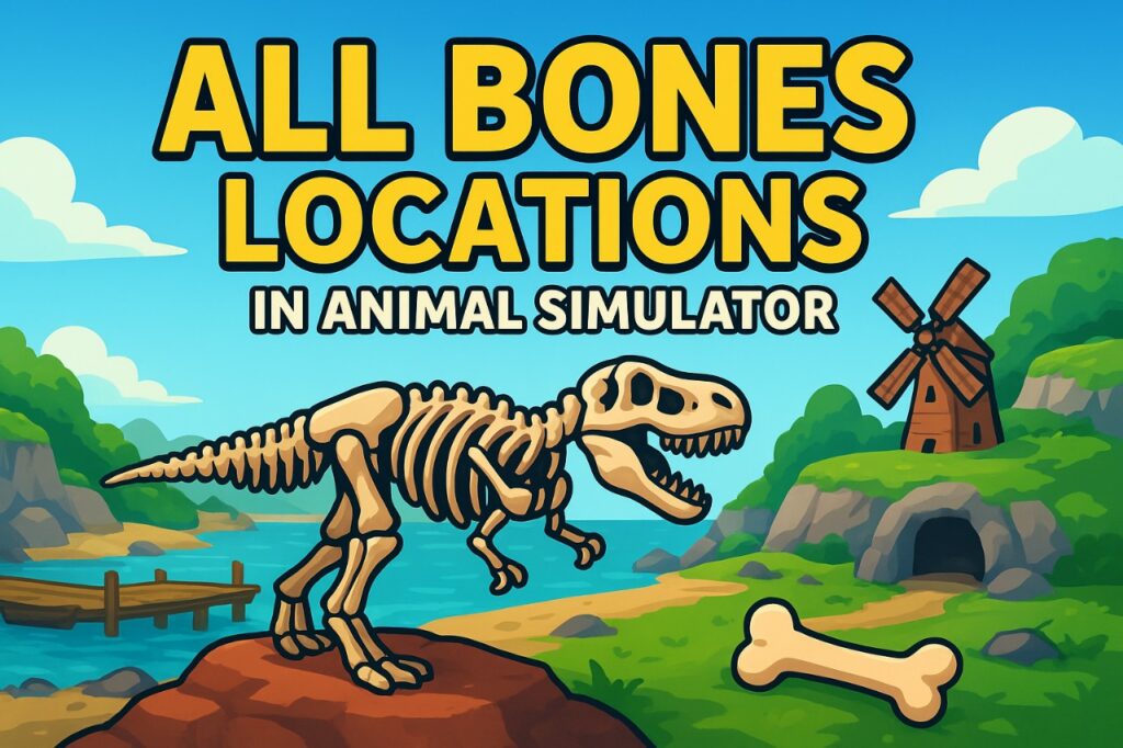 ALL BONES Locations in Animal Simulator
