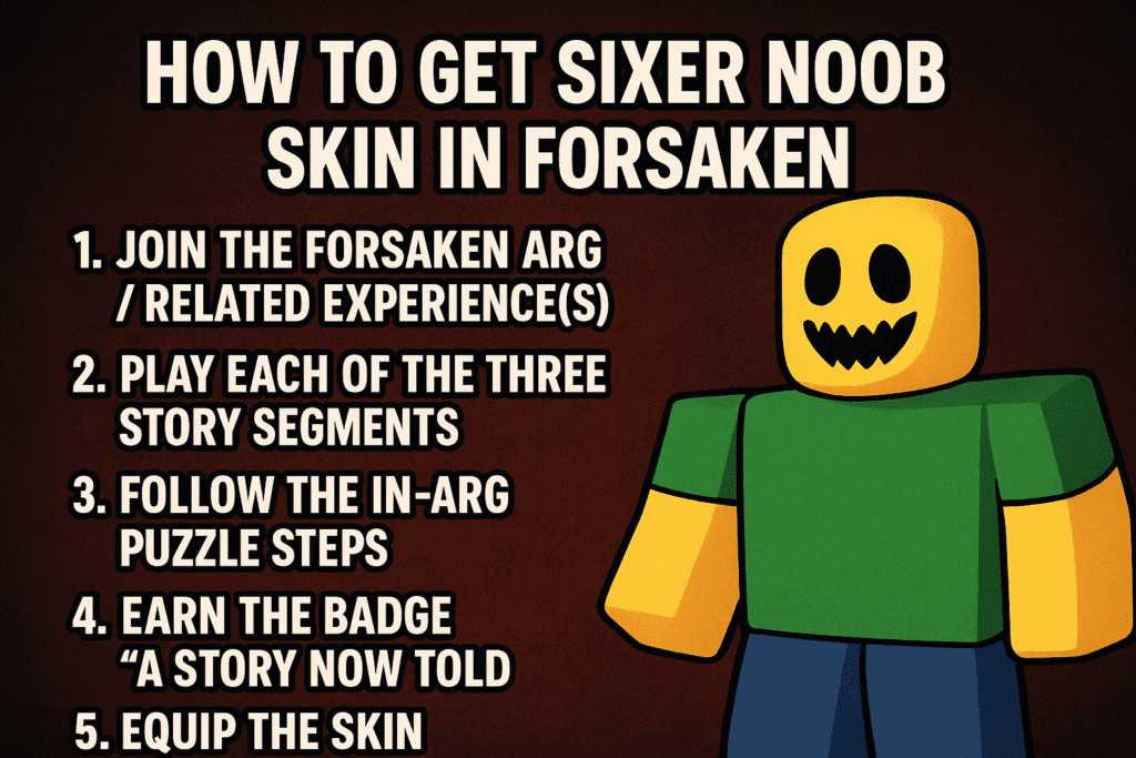 How To Get Sixer Noob Skin in Forsaken
