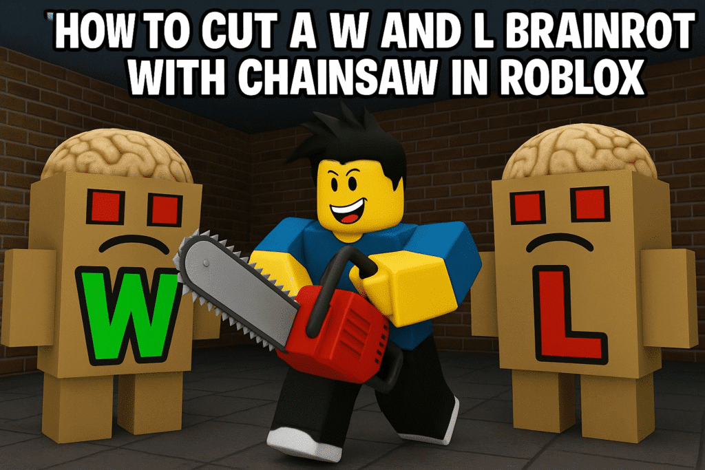 How to CUT A W AND L BRAINROT WITH CHAINSAW IN ROBLOX