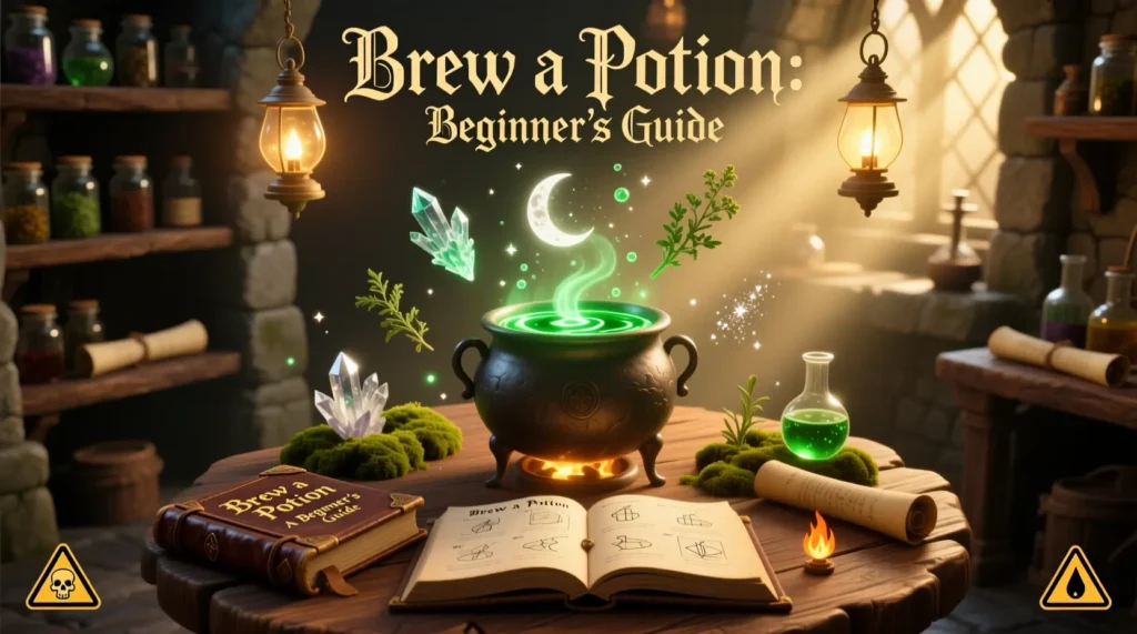 Brew a Potion: A Beginner’s Guide (Core Ingredients, Brewing Steps, Early Recipes & Safety Tips)