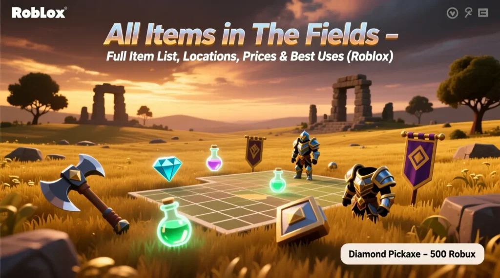All Items in The Fields – Full Item List, Locations, Prices & Best Uses (Roblox)