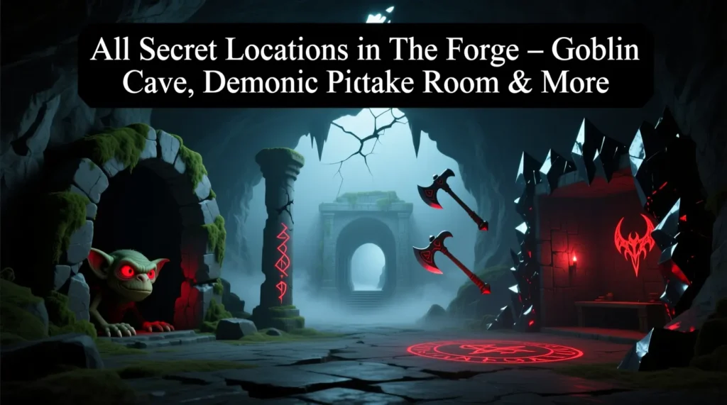 All Secret Locations in The Forge - Goblin Cave, Demonic Pickaxe Room & More