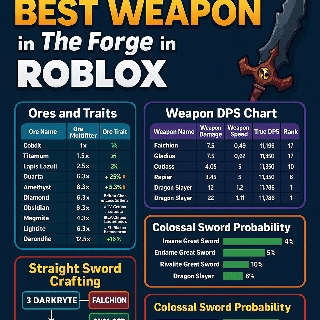How to Make the BEST WEAPON in The Forge in Roblox