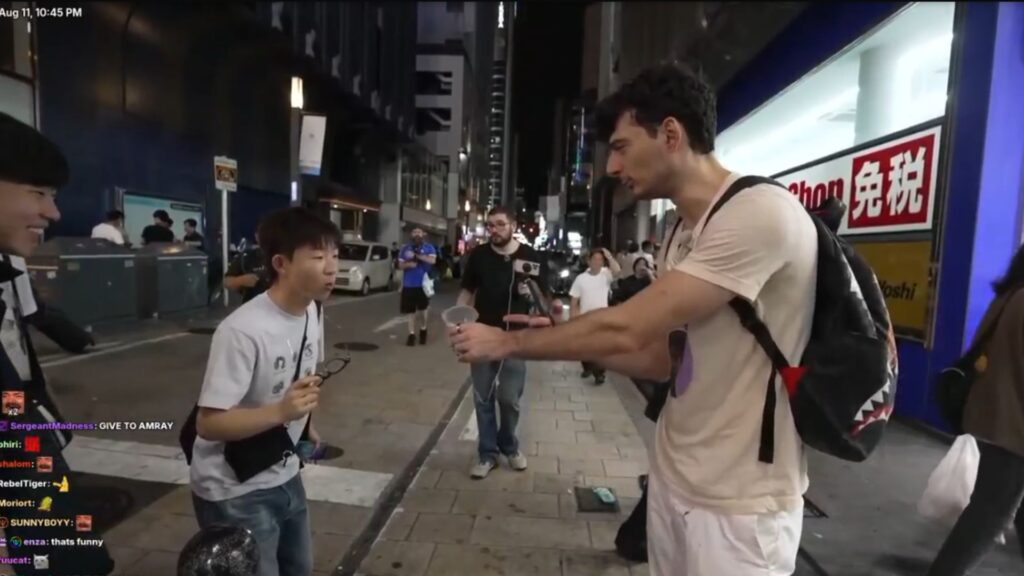 The internet is reacting to Ice Poseidon handing off his trash (Source: Ice Poseidon/Kick)