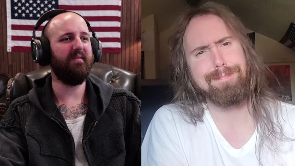 Streamer Tectone addresses Asmongold's state of living (Images via Rumble/@tectone and YouTube/@AsmonTV)