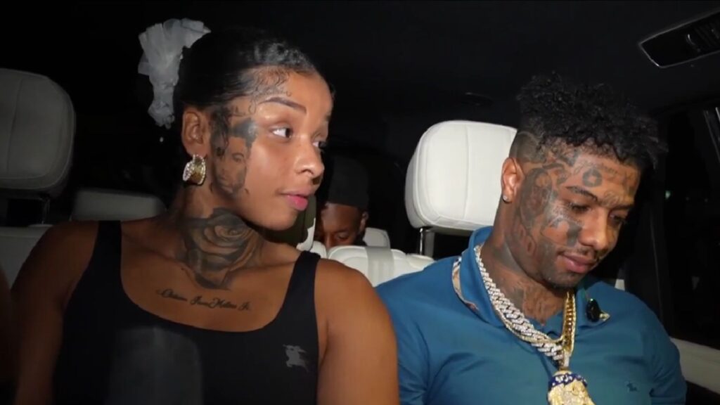 Chrisean Rock and Blueface go back and forth in recent livestream (Image via Kick/@bluesclues124)