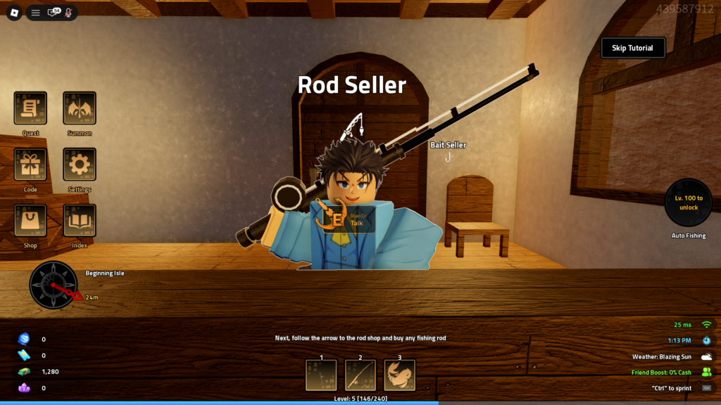 Rod Seller NPC (Image via Roblox Corporation)