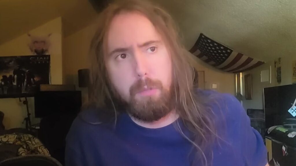 Asmongold calls Donald Trump a liberal (Image via YouTube/@AsmonTV)