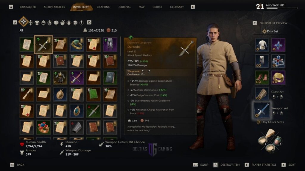 The Blood of Dawnwalker: How to Get Durandal Sword