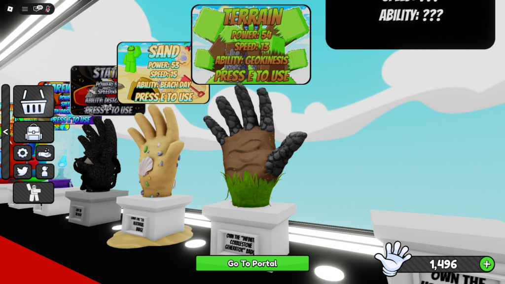 Terrain Glove in Slap Battles (Image via Roblox Corporation)