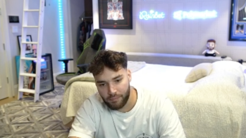 Adin Ross during his Kick livestream on September 16, 2026 (Image via Kick/AdinRoss)