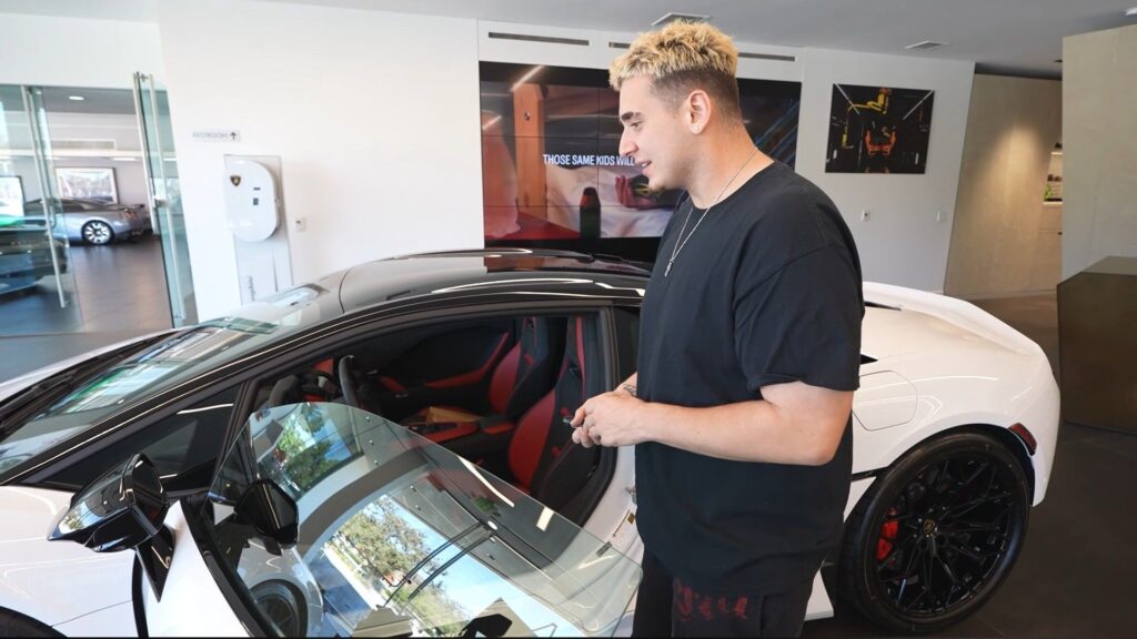 The streamer posted a lengthy video of his purchase on YouTube (Image via YouTube/Lacy)