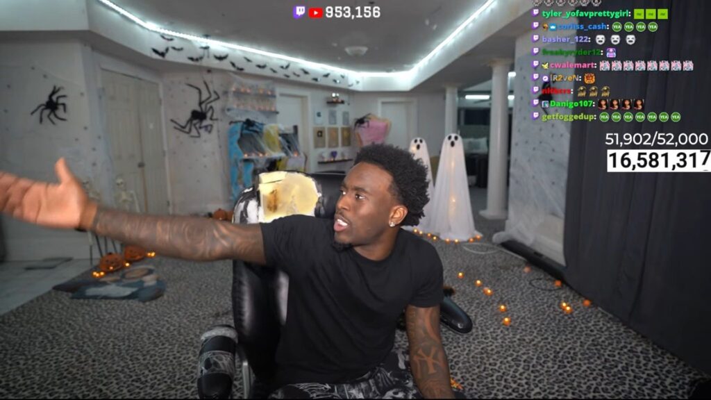 The streamer was baffled by the allegations (Image via YouTube/Kai Cenat Live)