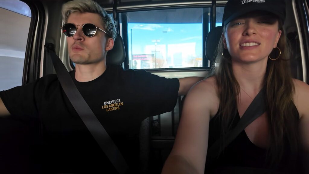 Ludwig with QTCinderella in a recent vlog (Image via YouTube/QTCinderella)