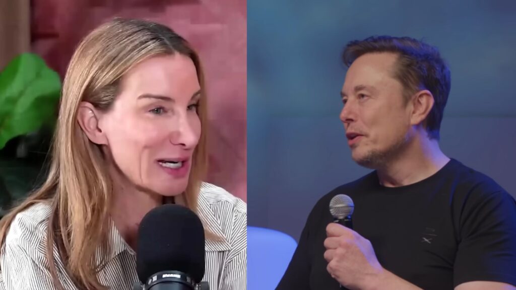 Elon Musk responds to Jennifer Welch (Image via YouTube/@ivehaditpodcast and @neuralink)